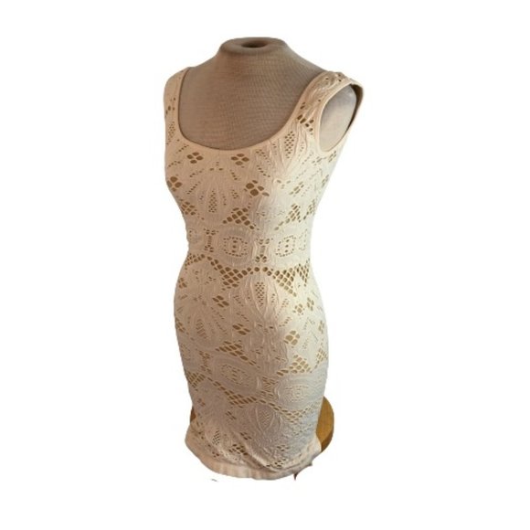 bliss Dresses & Skirts - Bliss Bodycon Stretch Mini Dress Cream XS / S